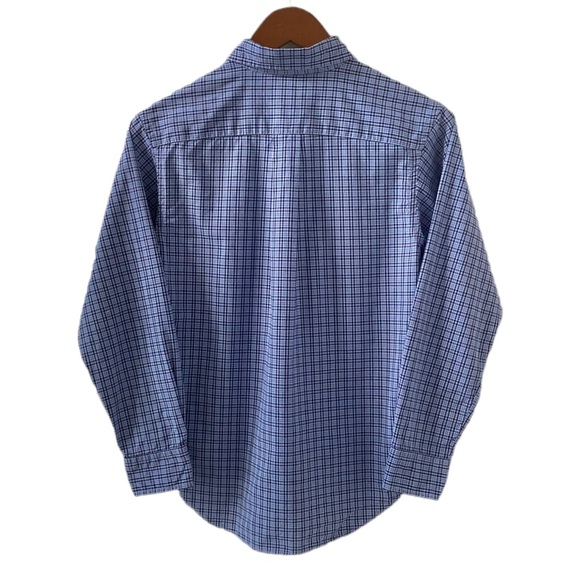 Ralph Lauren Blue Plaid Button Down Long Sleeve Shirt Size Medium 14-16 - Picture 2 of 3